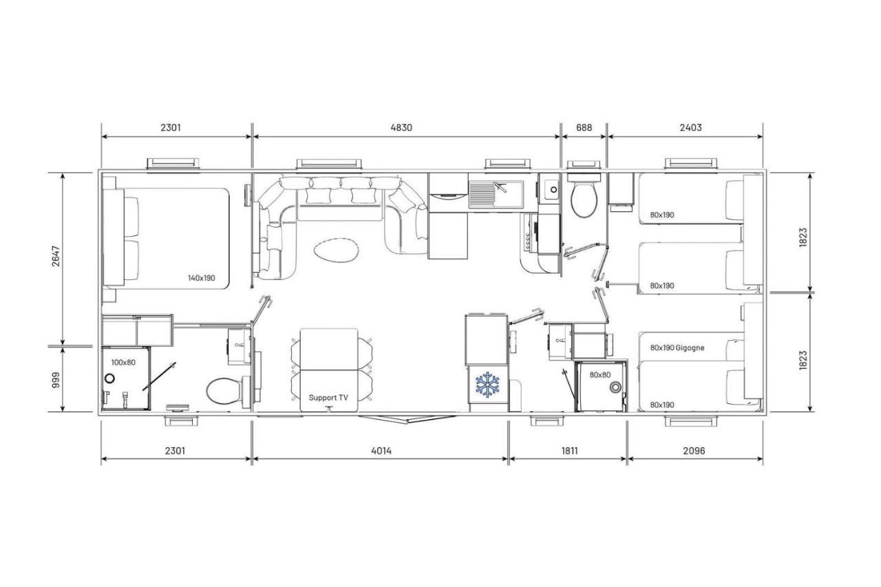 Mobil Home Neuf 6/8 Pers Biville-sur-Mer Eksteriør bilde